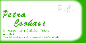 petra csokasi business card